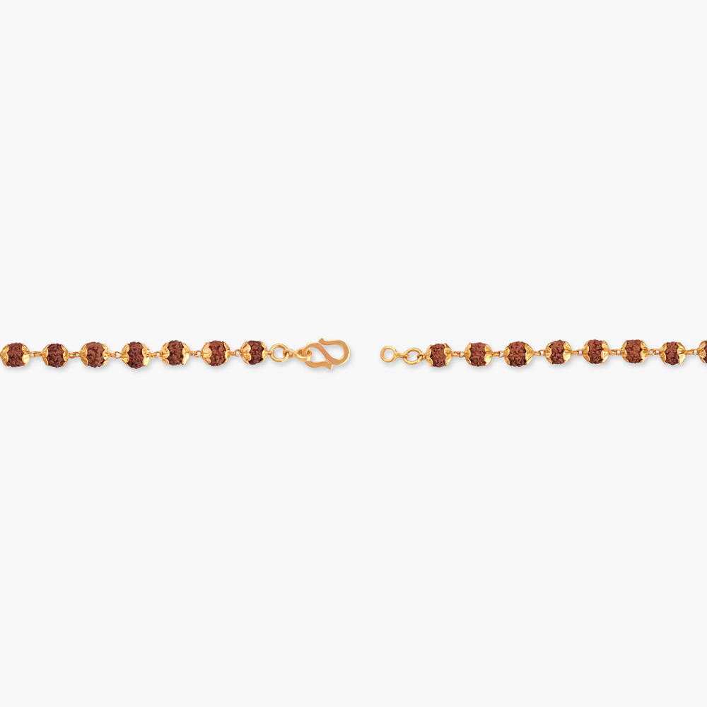 Om Rudraksha Gold Bracelet for Men,,hi-res image number null