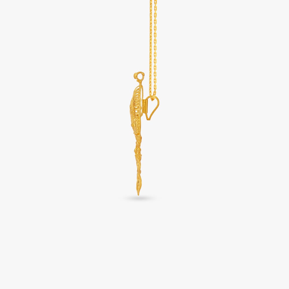 Sculpted Charm Gold Maang Tikka,,hi-res image number null