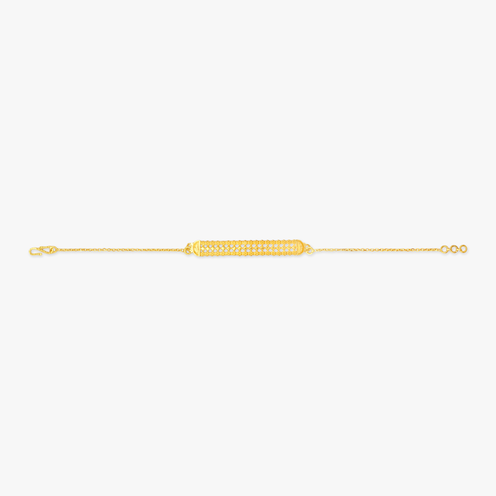 Honeycomb Weave Gold Bracelet,,hi-res image number null