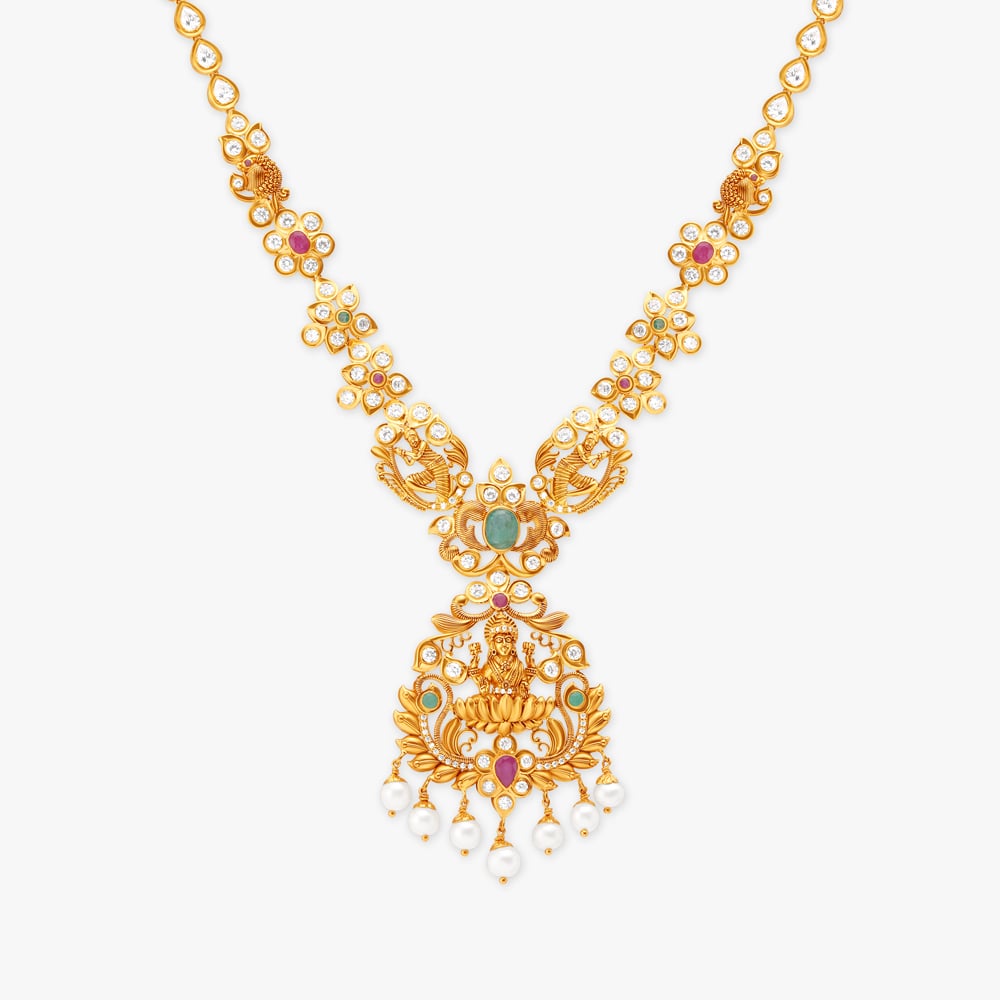 Goddess Lakshmi Gold Necklace,,hi-res image number null