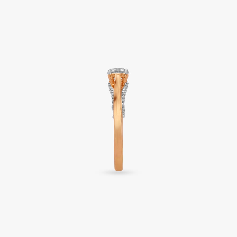Gilded Glimmer Solitaire Ring,,hi-res image number null