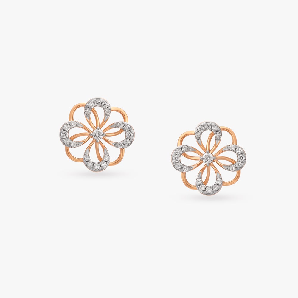 

Floral Magnificence Diamond Stud Earrings