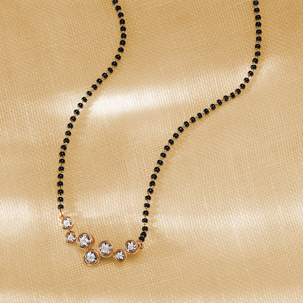 Shimmery Simplicity Diamond Mangalsutra,,hi-res image number null