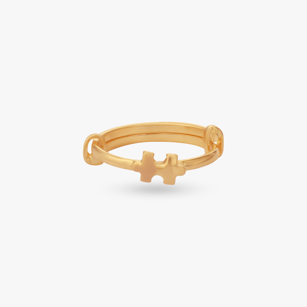 Puzzle Block Gold Ring for Kids,,hi-res image number null