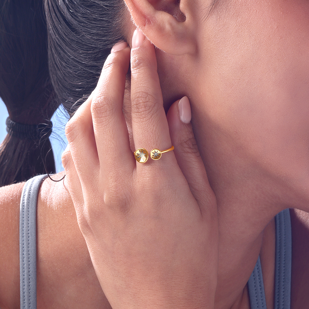 Radiant Duo Gold Ring,,hi-res image number null