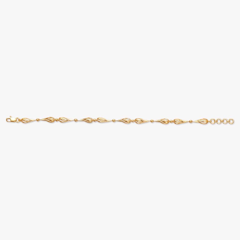 Twisted Petal Gold Bracelet,,hi-res image number null