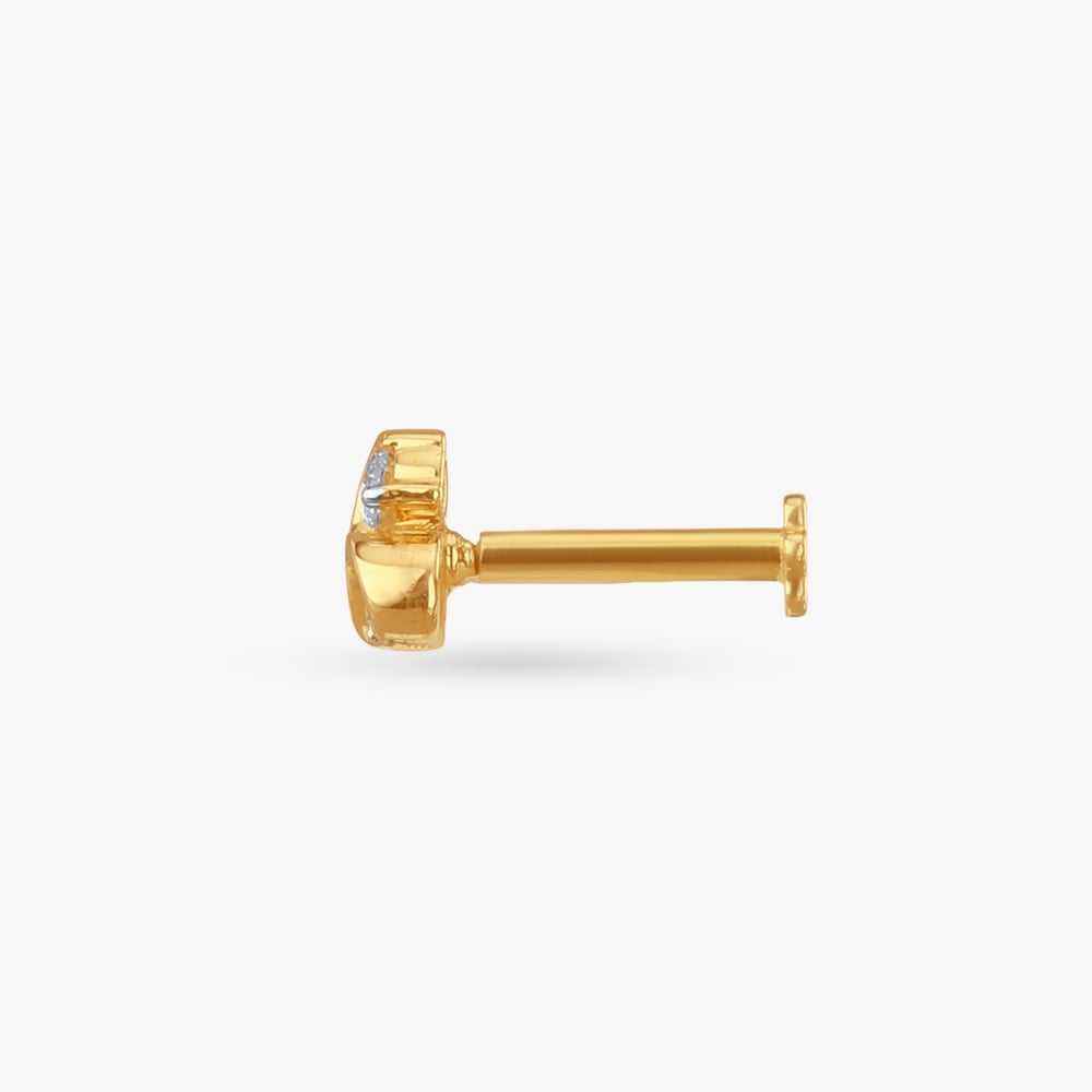 Gleaming Cluster Diamond Nose Pin,,hi-res image number null