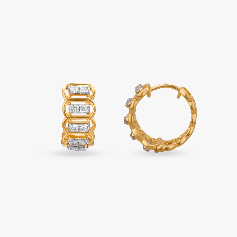 Linked Brilliance Diamond Hoop Earrings,,hi-res image number null