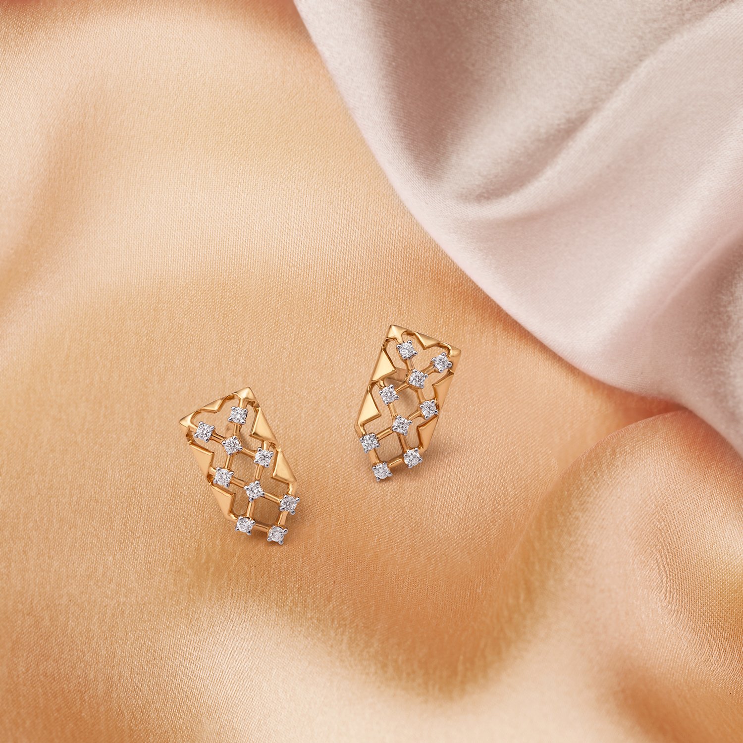 Glorious Diamond Stud Earrings