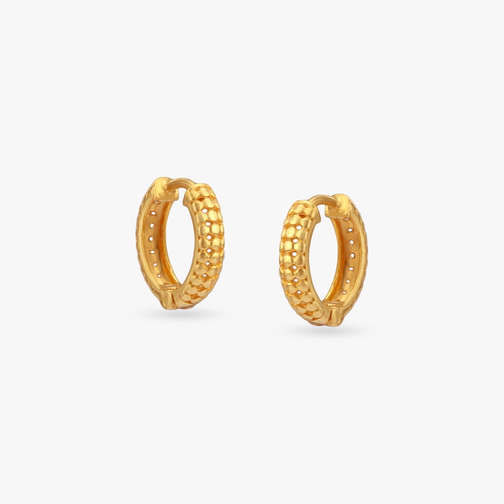 

Gilded Rhythm Gold Hoop Earrings