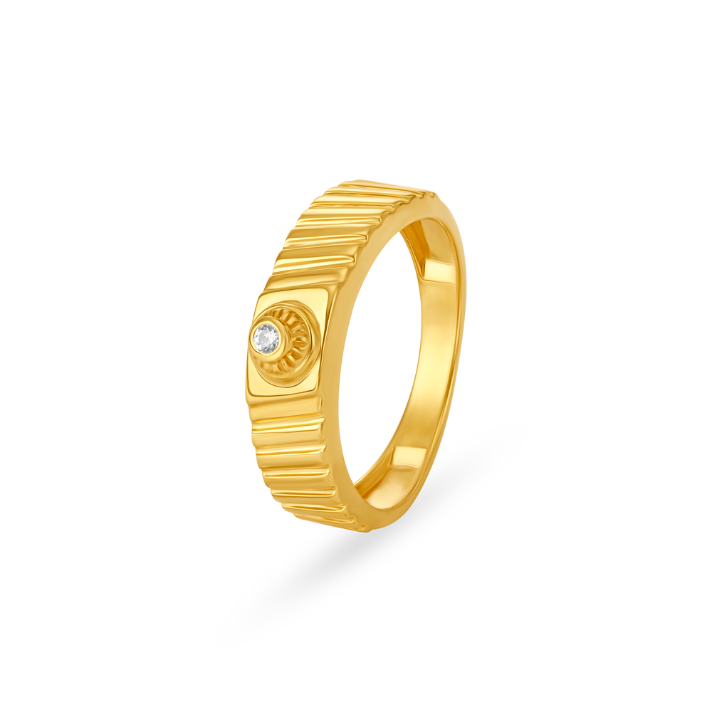 Minimalist Men's Gold Finger Ring