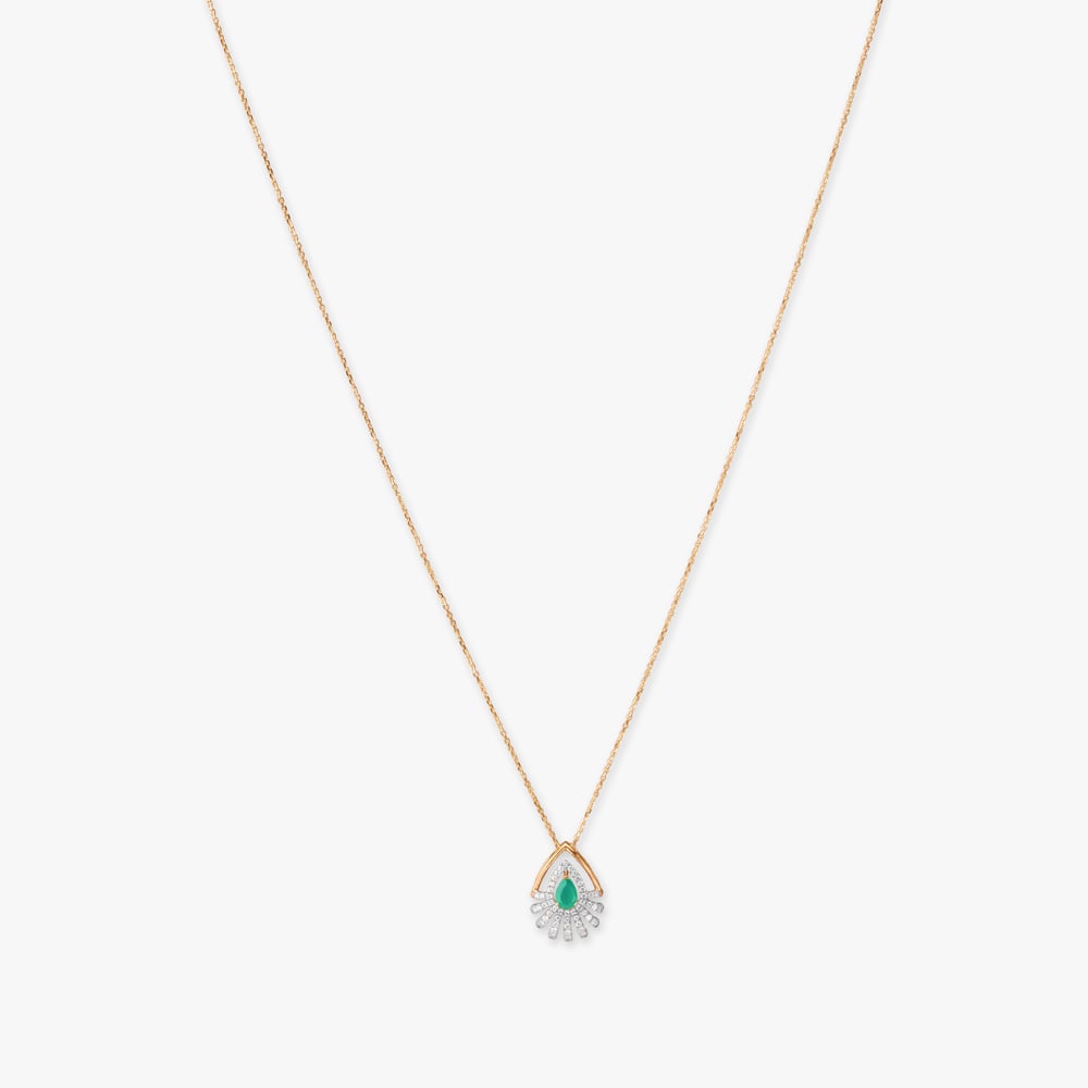 Ethereal Rays Diamond Pendant with Chain and Earrings Set,,hi-res image number null