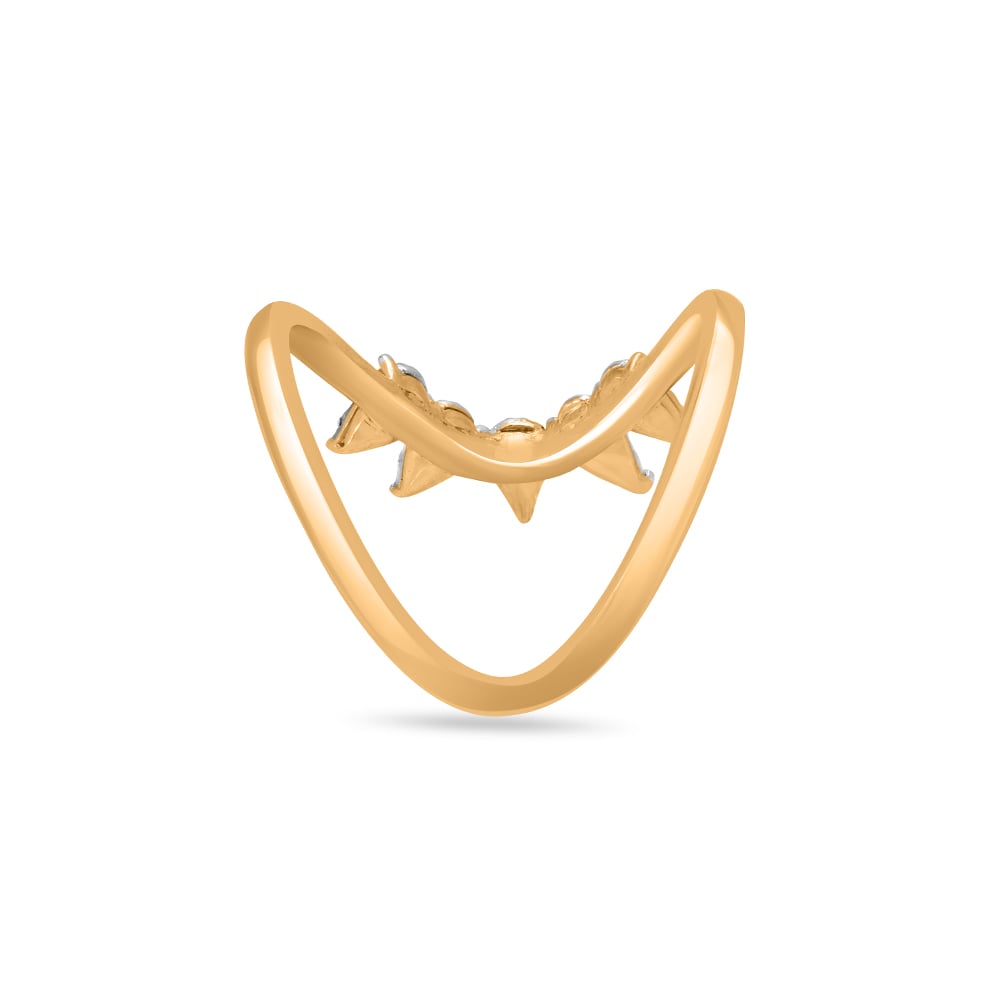 18KT Yellow And White Gold Diamond Studded Vanki Ring,,hi-res image number null