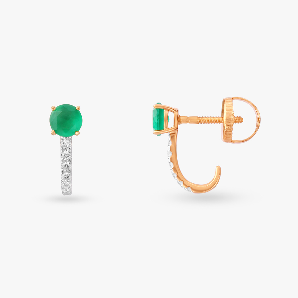 Captivating Verdant Diamond Stud Earrings,,hi-res image number null