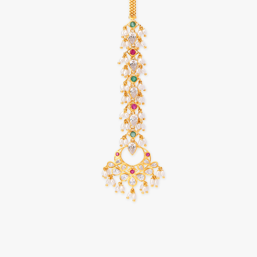 Glories Gold Maang Tikka,,hi-res image number null