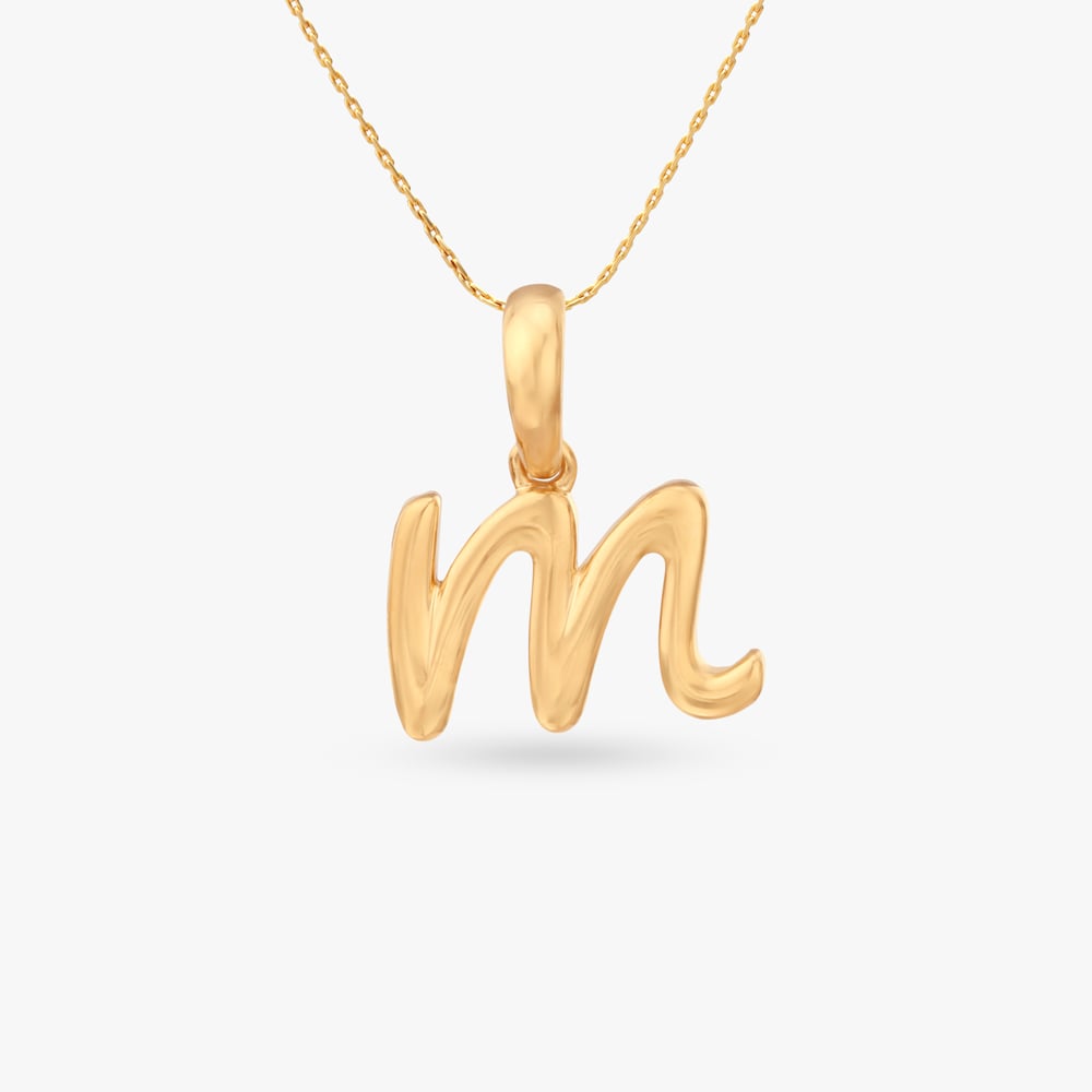 

Signature M Gold Pendant
