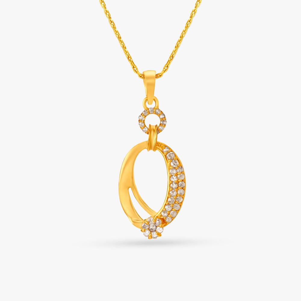 

Luminous Loop Gold Pendant