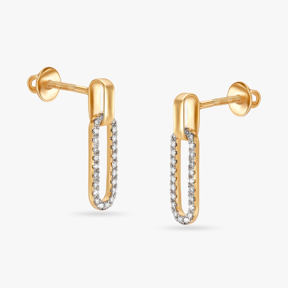 Radiant Bond Diamond Drop Earrings,,hi-res image number null