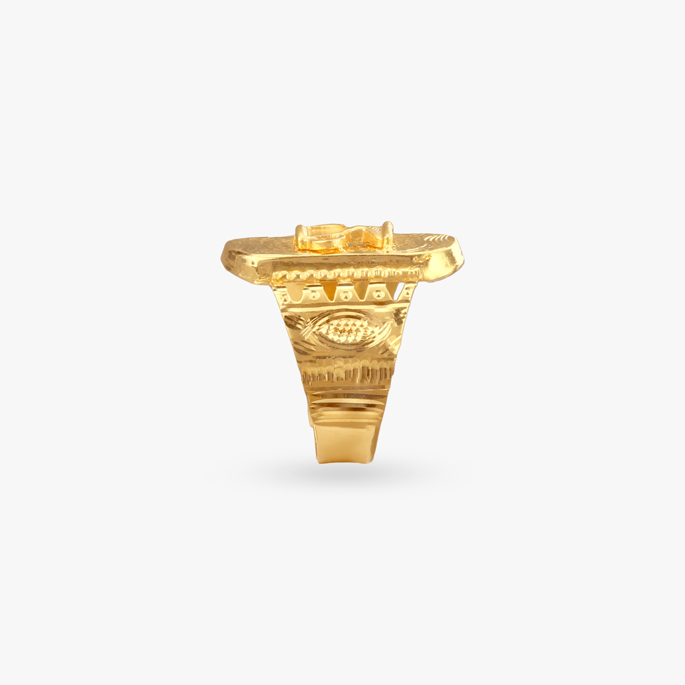 Trophy Mark Gold Ring for Men,,hi-res image number null