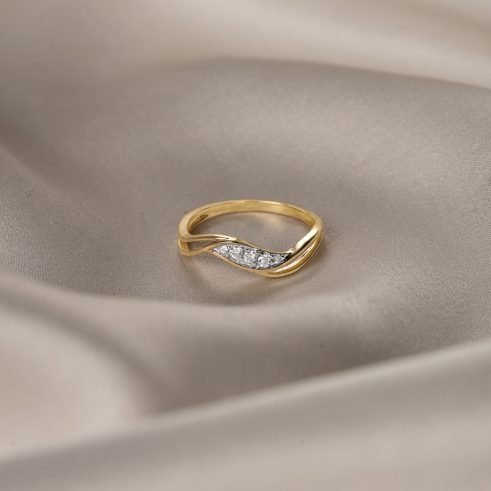 Eternal Flow 14 Kt Gold & Diamond Ring,,hi-res image number null