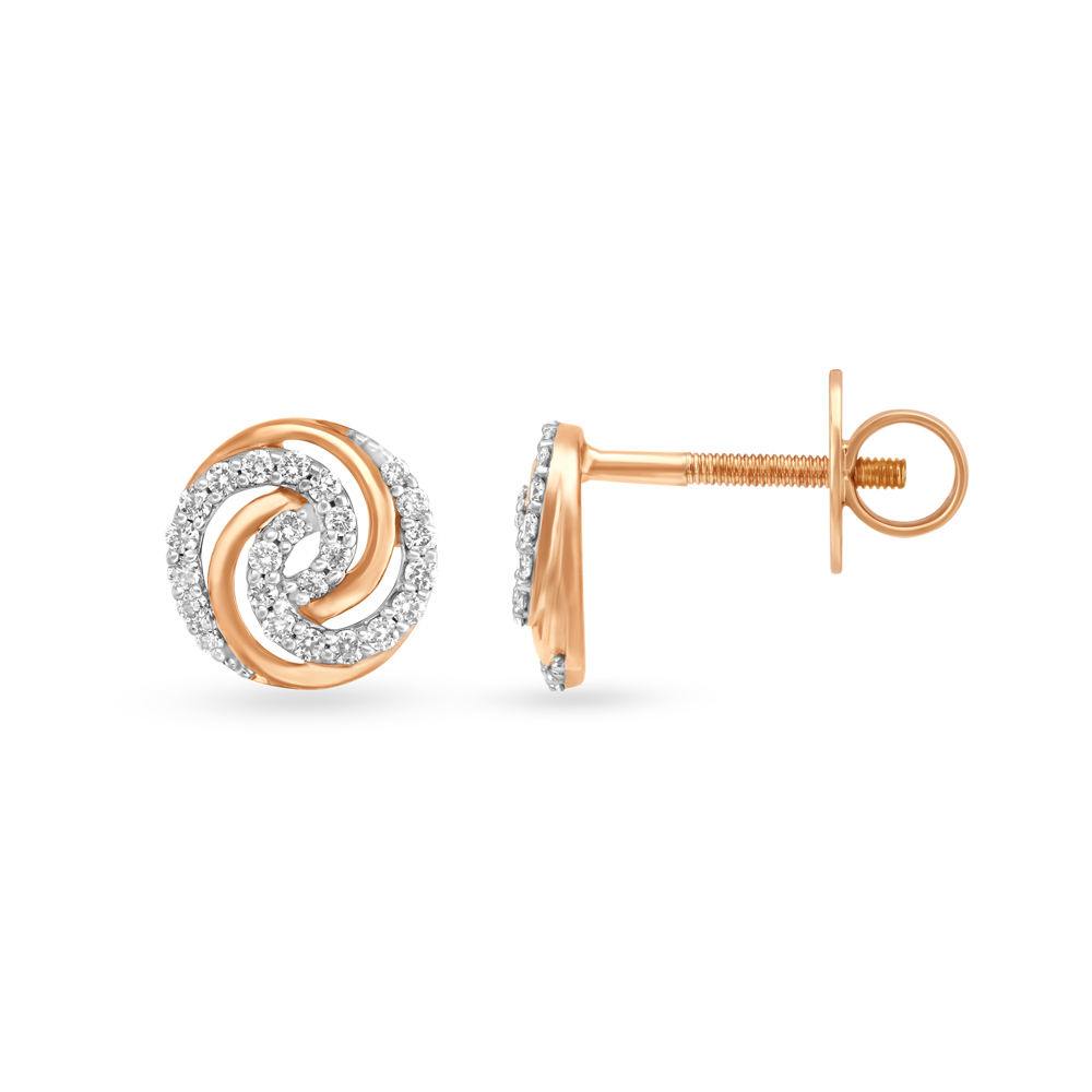 Infinity Spin Diamond Stud Earrings,,hi-res image number null