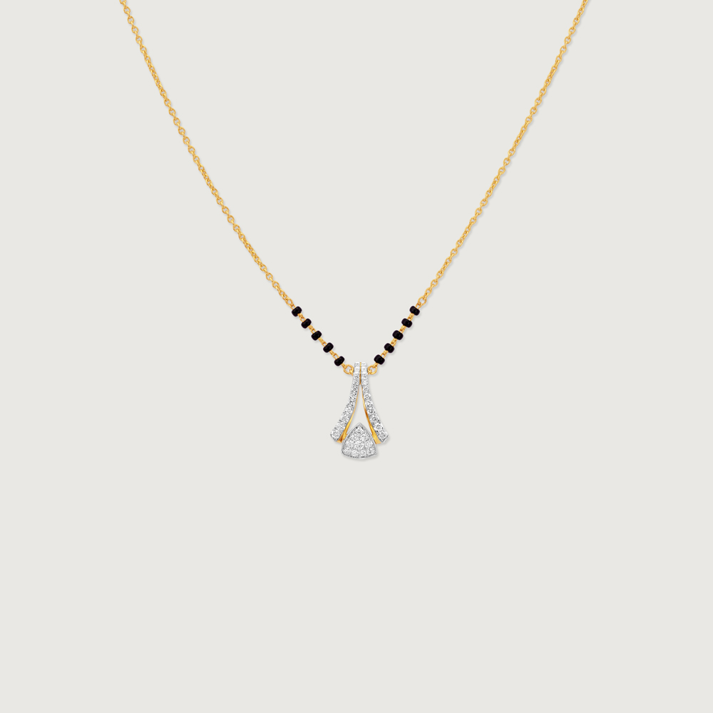 Elegant Sculptural Diamond Mangalsutra,,hi-res image number null