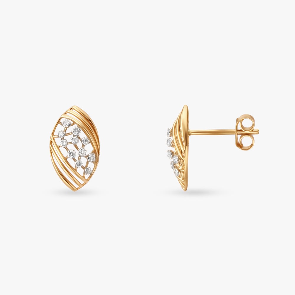 Luxe Lattice Daimond Stud Earrings,,hi-res image number null