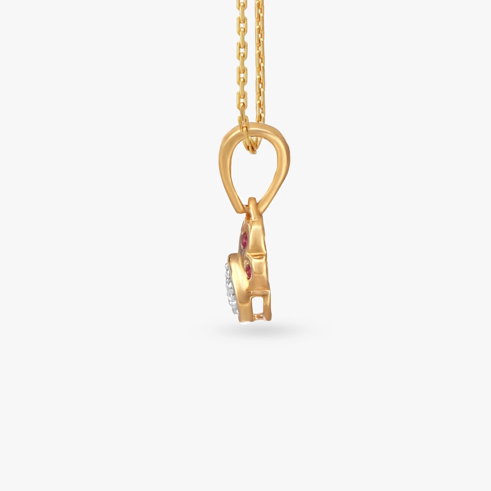 Playful Paws Diamond Pendant and Earrings set.,,hi-res image number null
