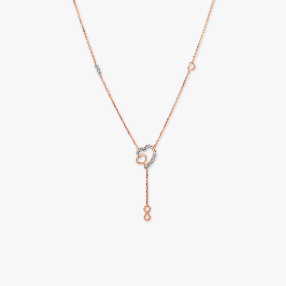 Infinity Heart Diamond Necklace,,hi-res image number null
