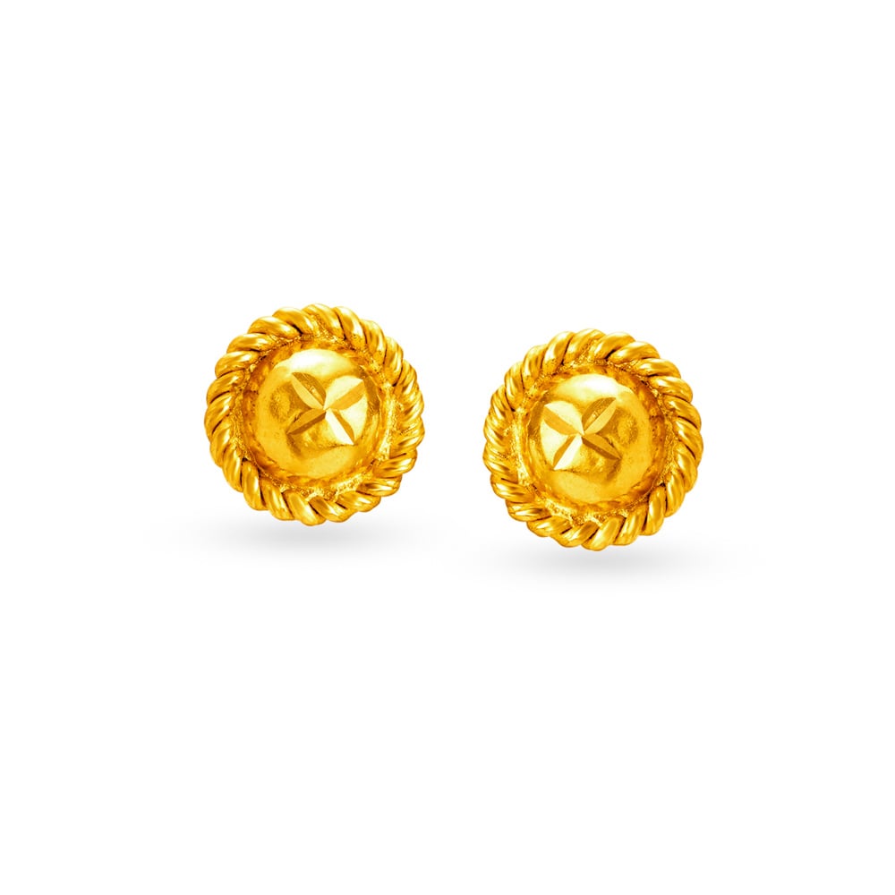 Flamboyant 22 Karat Yellow Gold Leaf Drops,,hi-res image number null