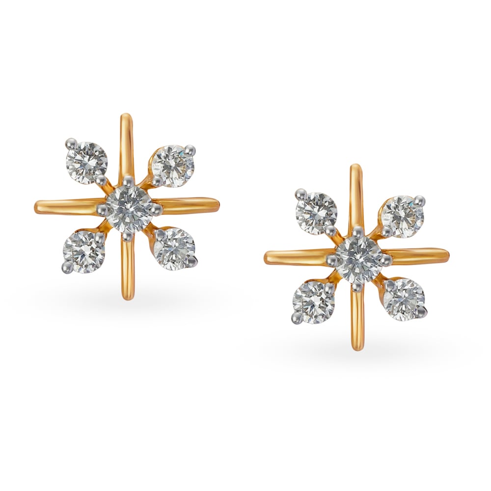 

Winsome Nakshatra Motif Diamond Stud Earrings