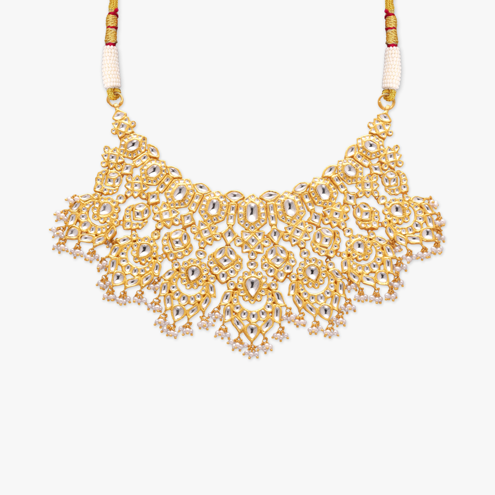 Moonlit Mosaic Gold Necklace Set,,hi-res image number null