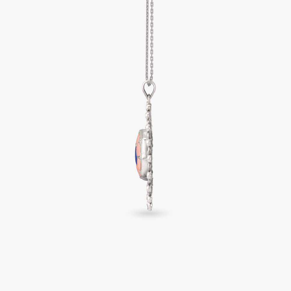 Bloom Medallion Silver Pendant,,hi-res image number null