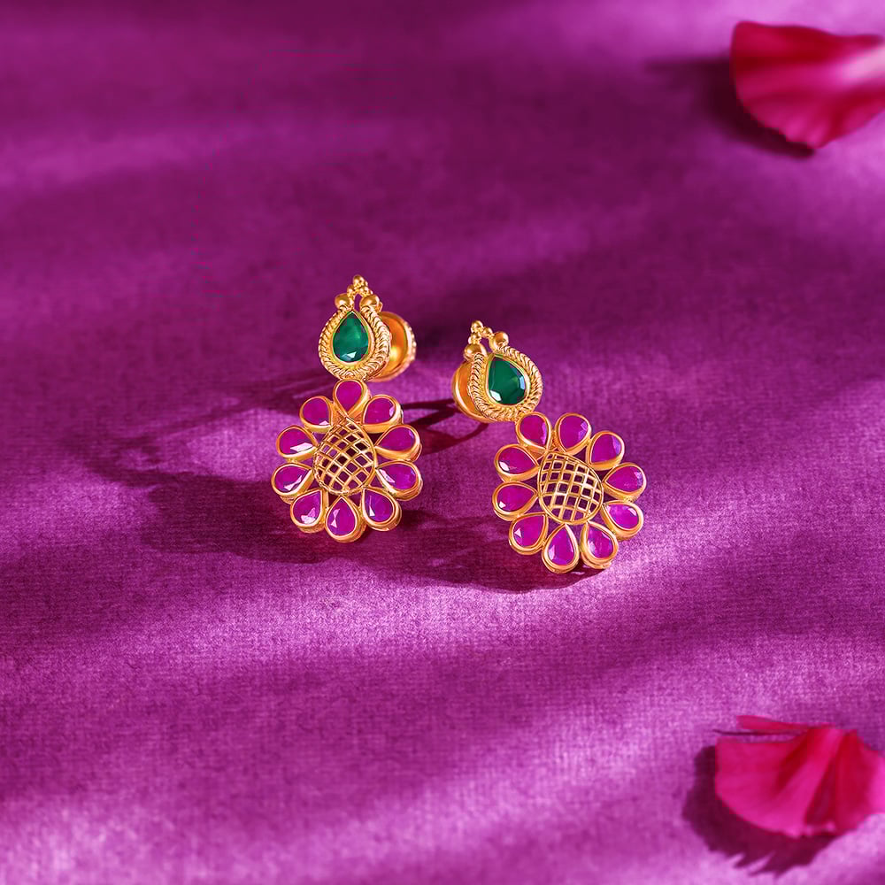 Sunburst Drop Earrings,,hi-res image number null