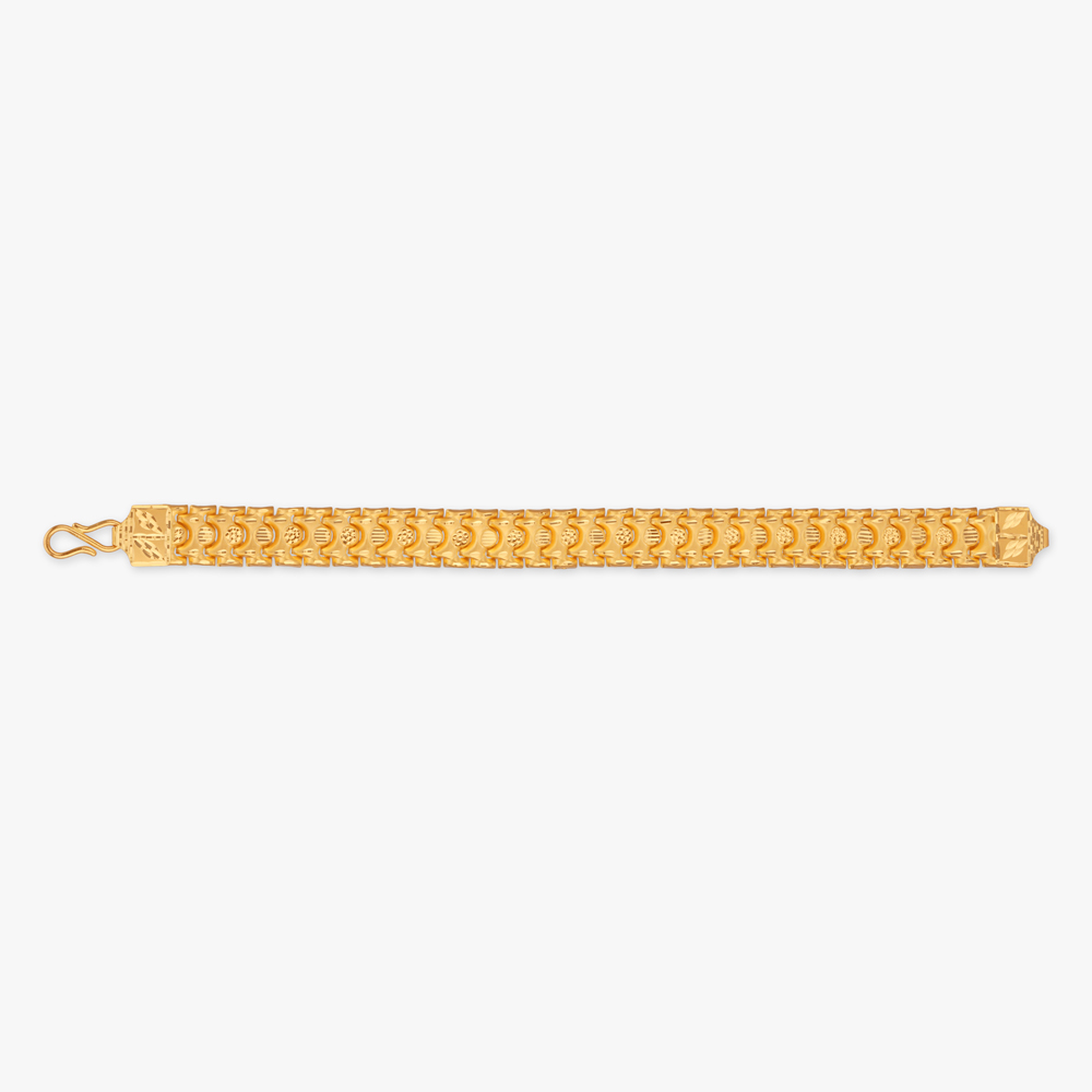 Statement Link Gold Bracelet for Men,,hi-res image number null