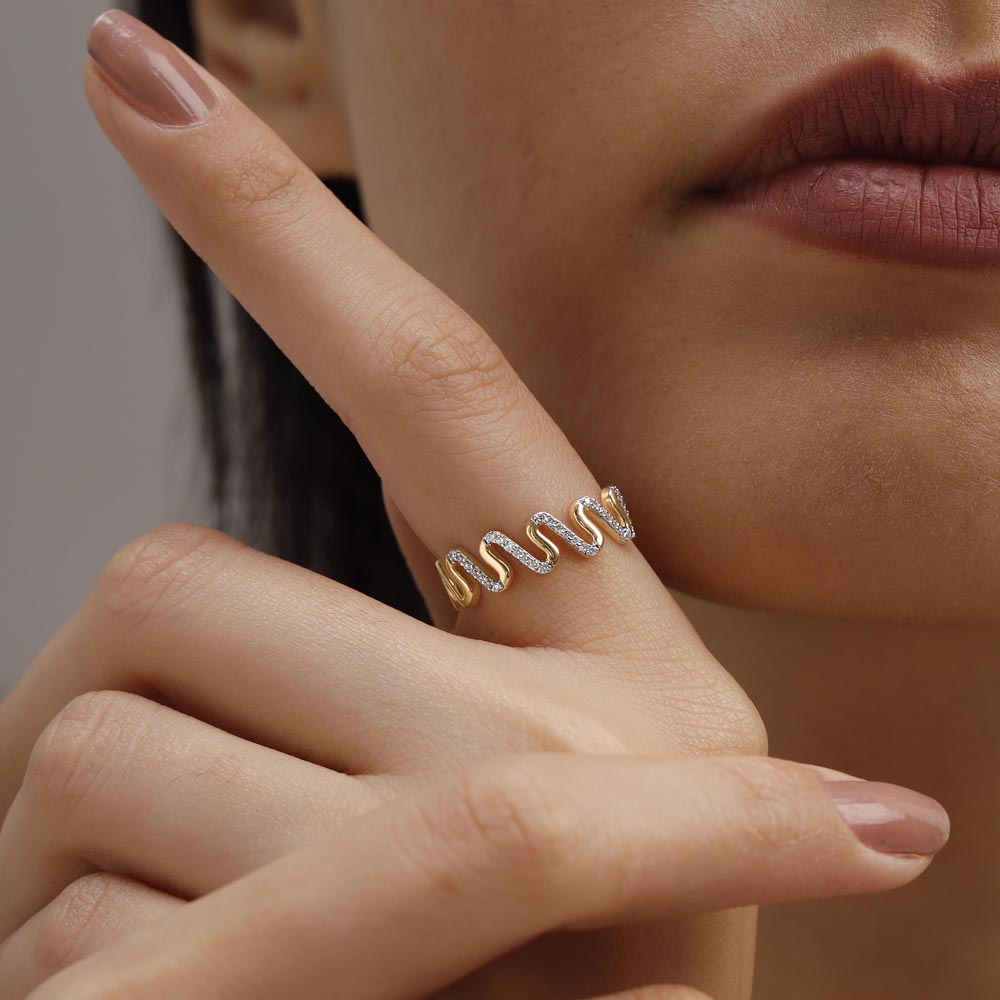 Waveform Glow Diamond Ring,,hi-res image number null