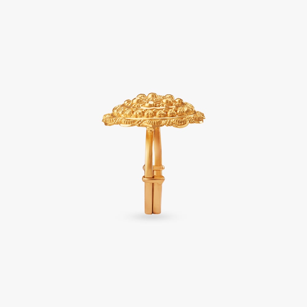 Teardrop Filigree Gold Ring,,hi-res image number null