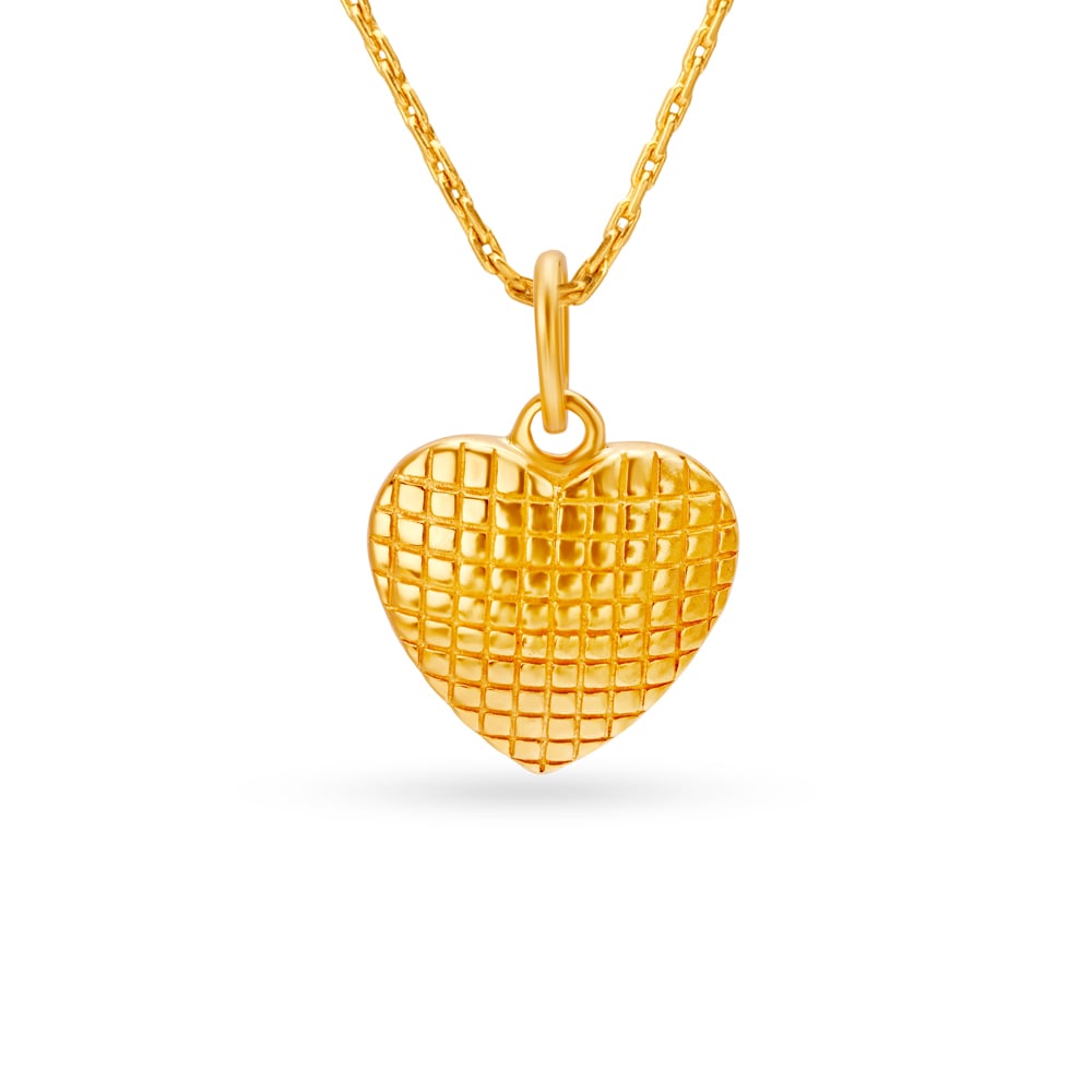 

Criss Cross Heart Gold Pendant
