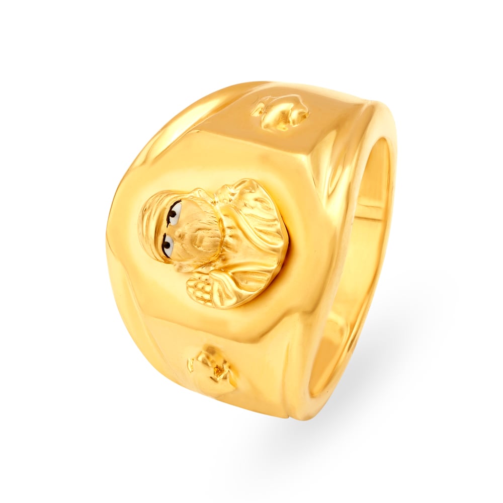 Divine 22 KT Gold Sai Baba Ring