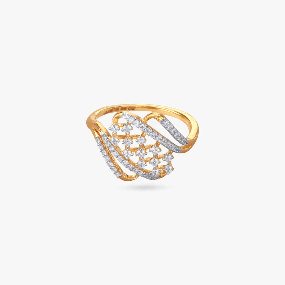 Trendy Mesh Diamond Finger Ring,,hi-res image number null