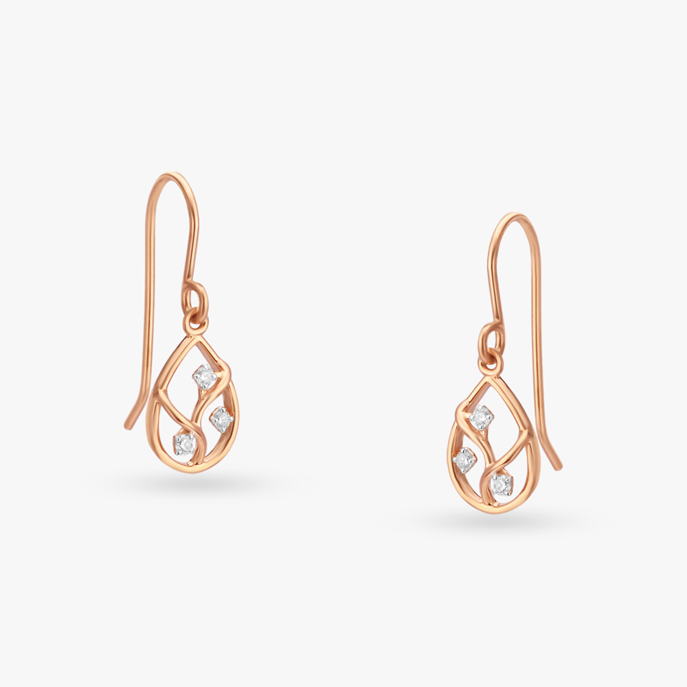 Elegant Diamond Drop Earrings,,hi-res image number null