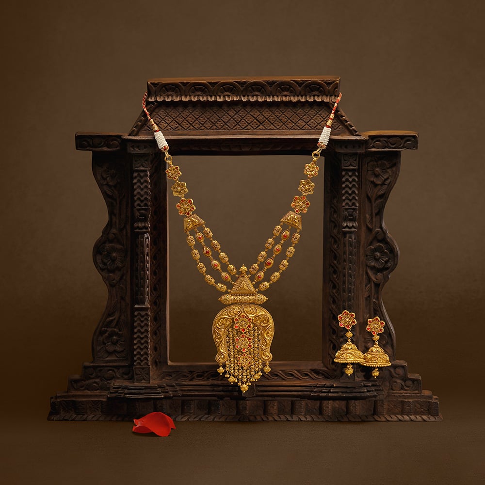 Exquisite Necklace Set with Nakashi Work,,hi-res image number null