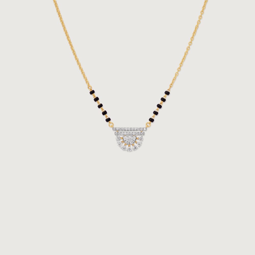 Sleek Tiered Diamond Mangalsutra,,hi-res image number null