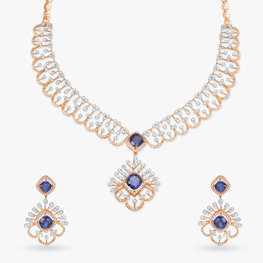 Blooms of Hope Natural diamond Necklace Set,,hi-res image number null