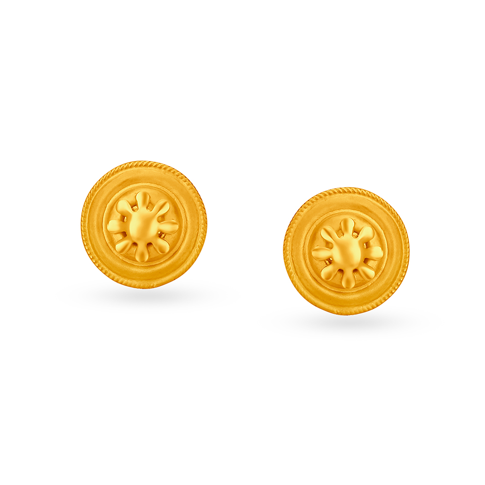 Traditional Floral Gold Jhumki Earrings,,hi-res image number null