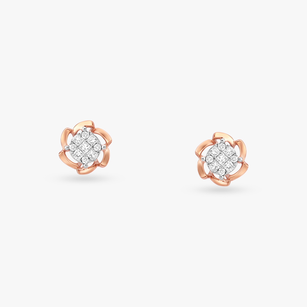 Blossom Buds Diamond Stud Earrings,,hi-res image number null