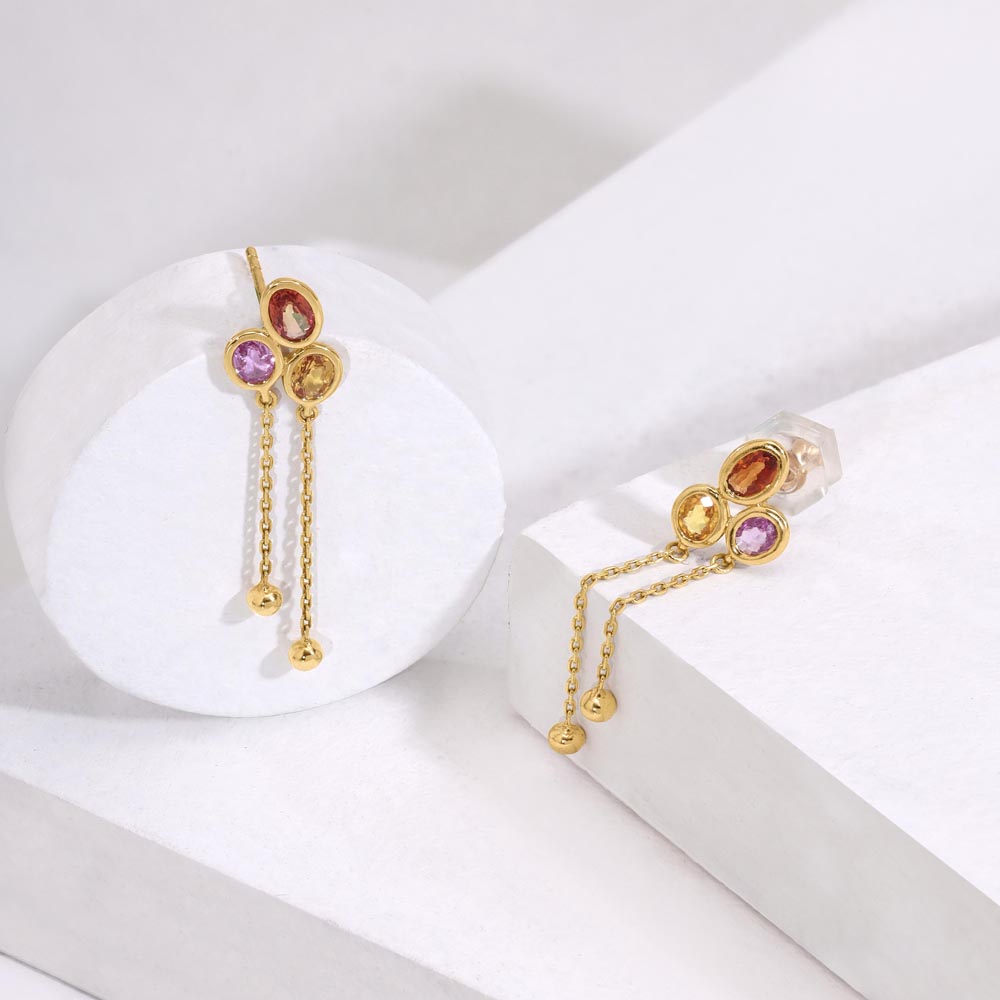 Playful Charm Sapphire Drop Earrings,,hi-res image number null