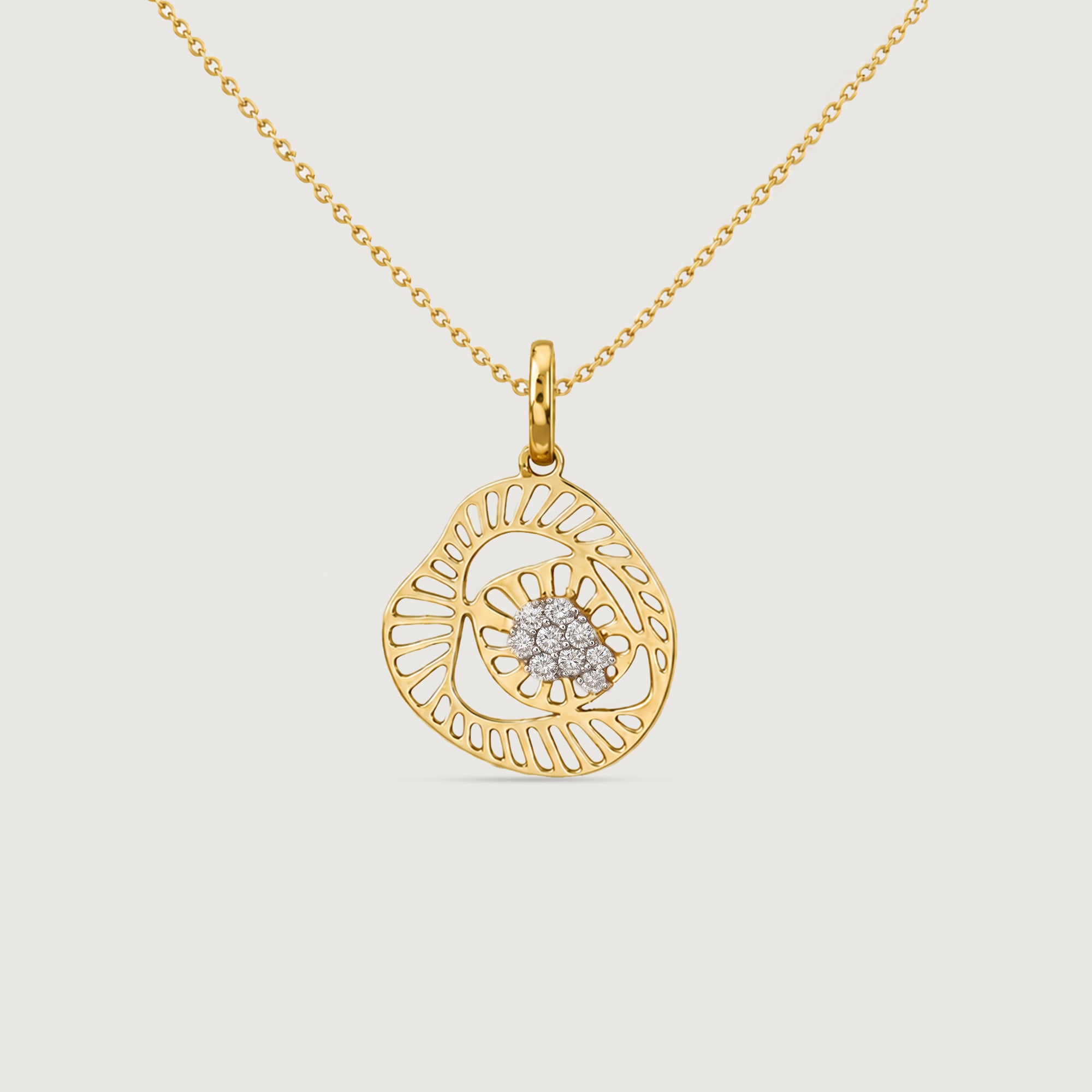 Fluid Bloom Diamond Pendant,,hi-res image number null