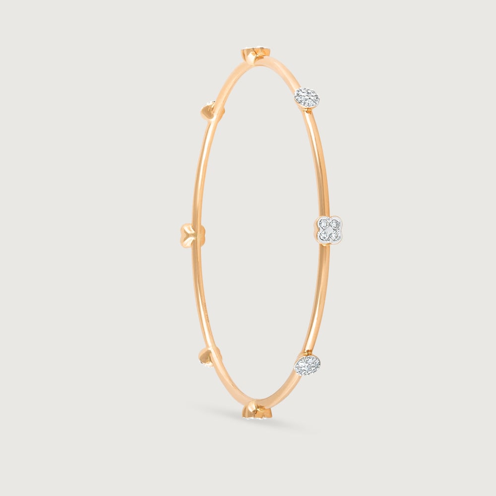 Timeless Shine Gold & Diamond Bangle,,hi-res image number null