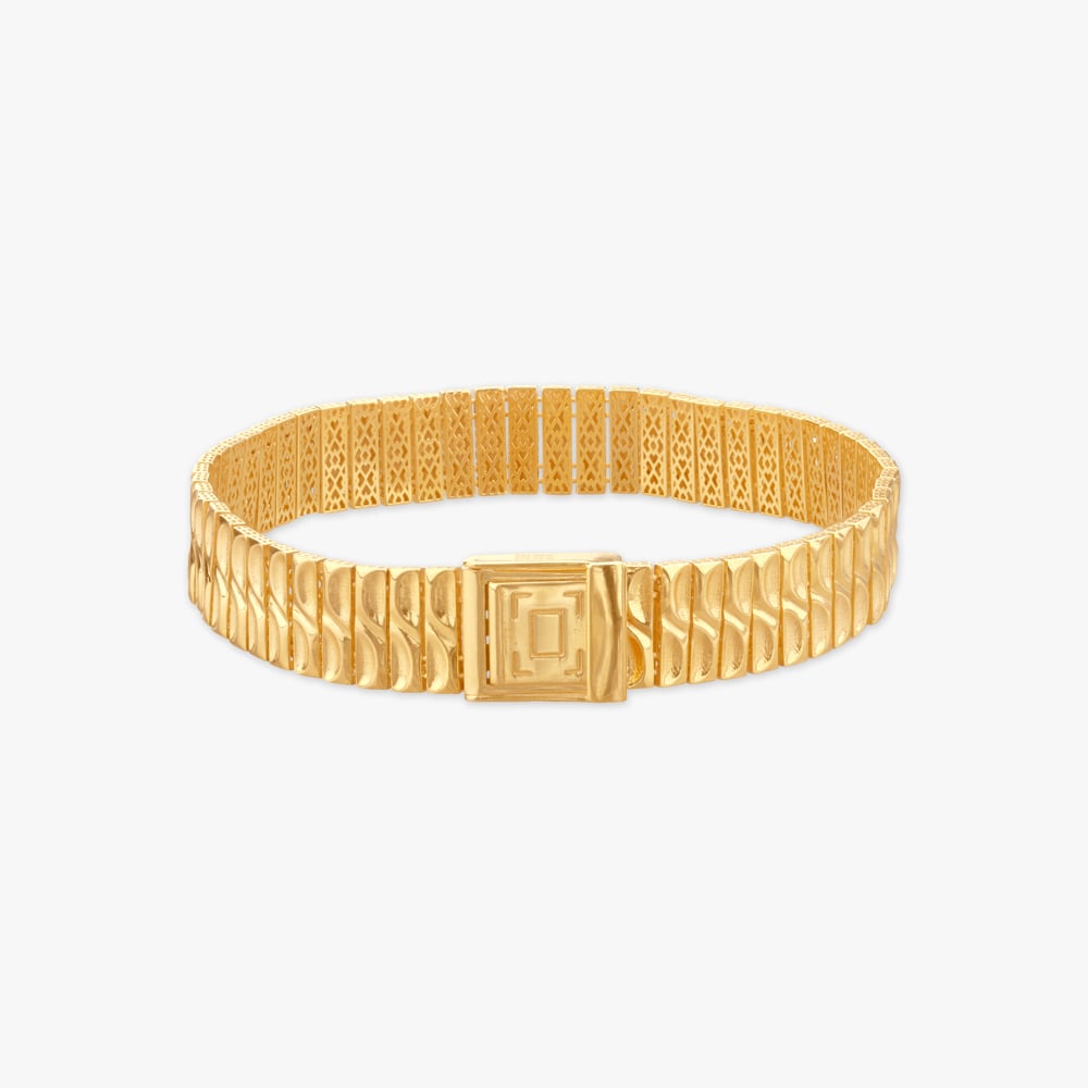 

Regal Grid Gold Bracelet for Men